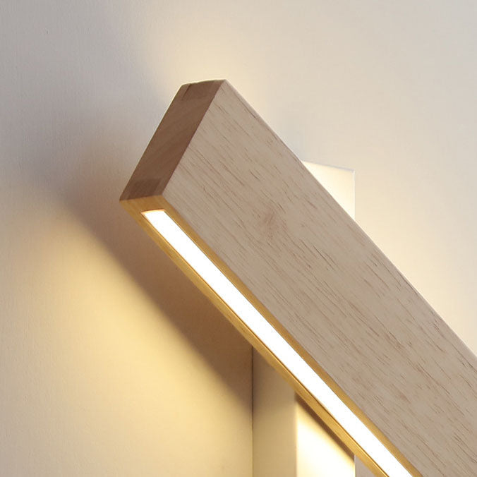 Log Rectangular Flat Rotatable Wall Lamp
