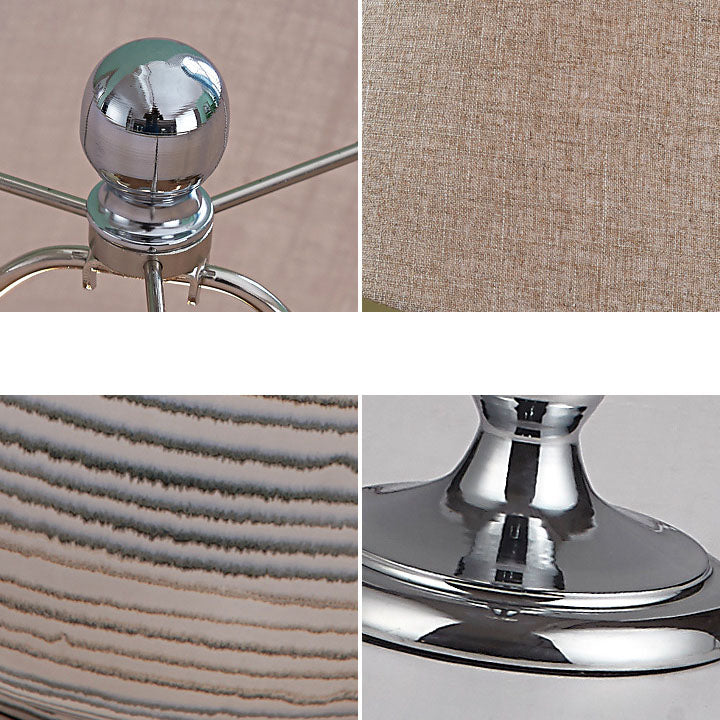Solid Color Ceramic Fabric Floor Lamp