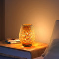 Bamboo Weaving Lantern Bedroom Table Lamp