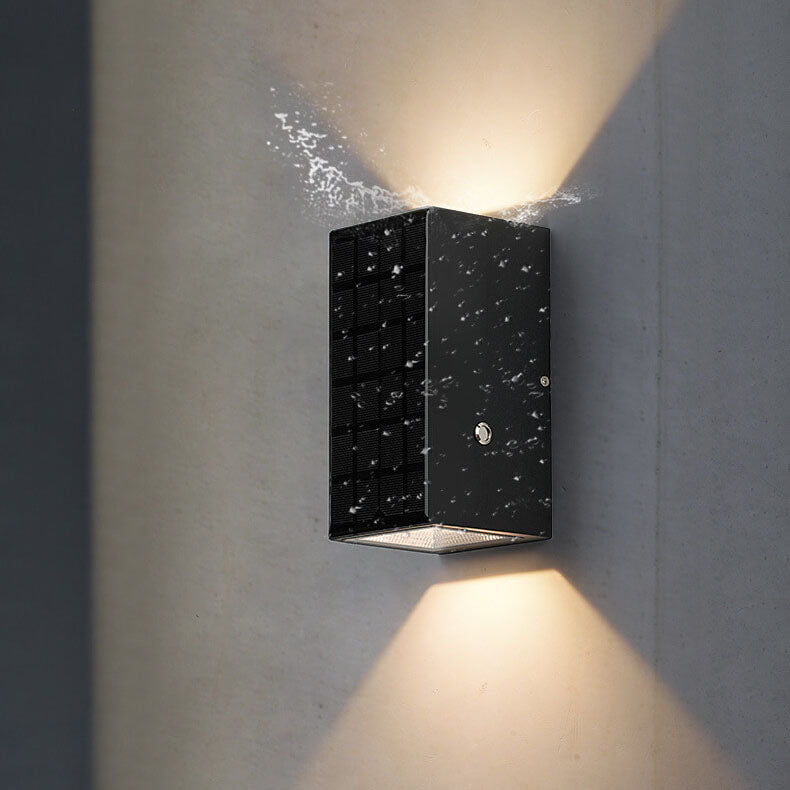 Black Rectangular Die-Cast Aluminum Outdoor Light