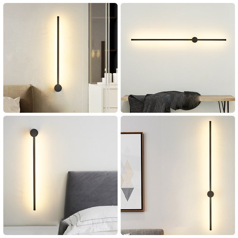 Aluminum Straigh Line Living Wall Lamp
