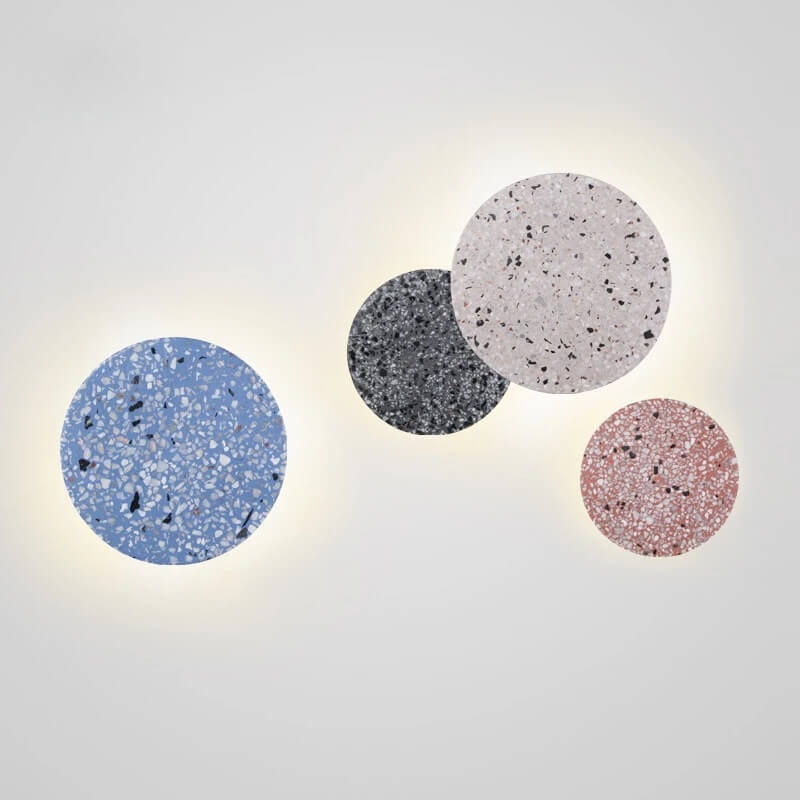 Round Textured Marble Wall Lamp