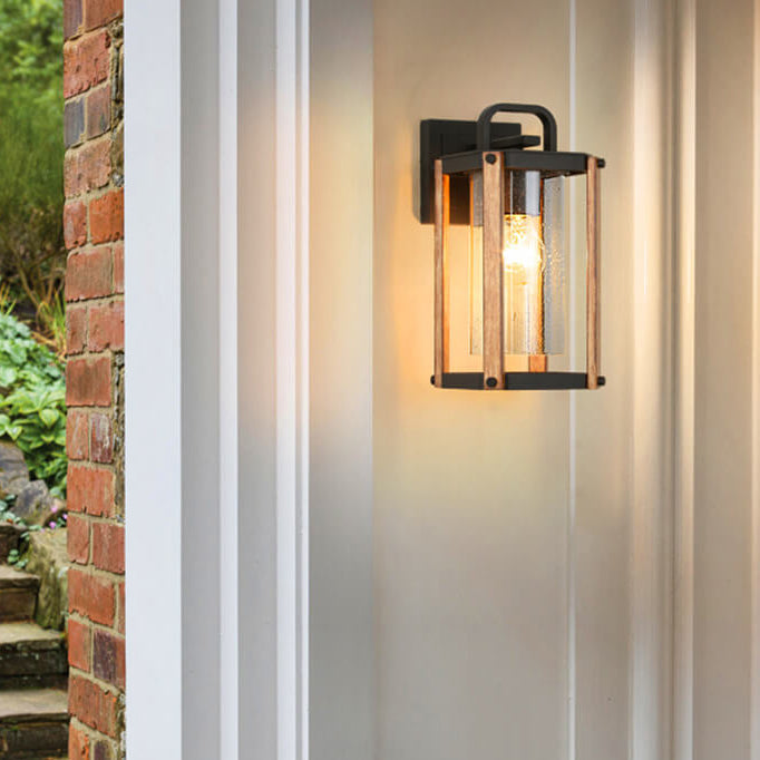 Rectangle Aluminum Iron Glass Outdoor Light