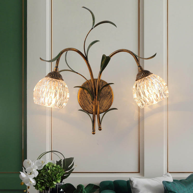 Glass Flower Wall Lamp