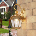 Hexagonal Lantern Copper Glass Outdoor Light