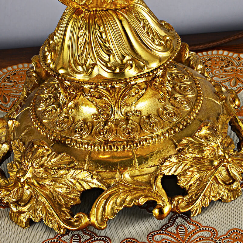Full Copper Crystal Tassel Table Lamp