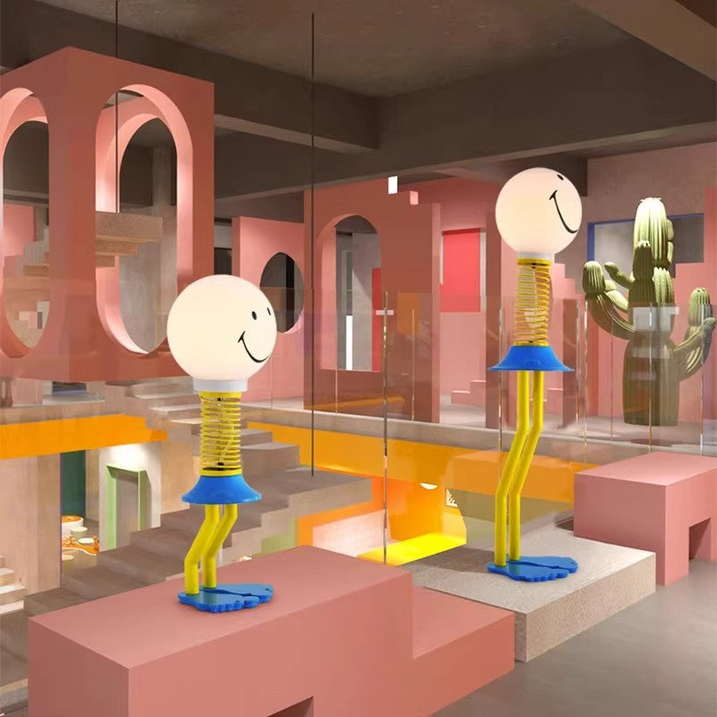 PVC Iron Smile Cartoon Floor Lamp