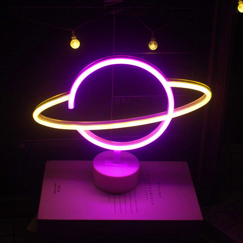 Planet Neon Plastic Night Table Lamp