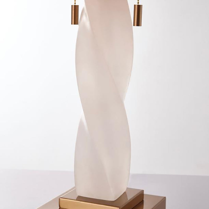 Cylinder Round Metal Marble Table Lamp