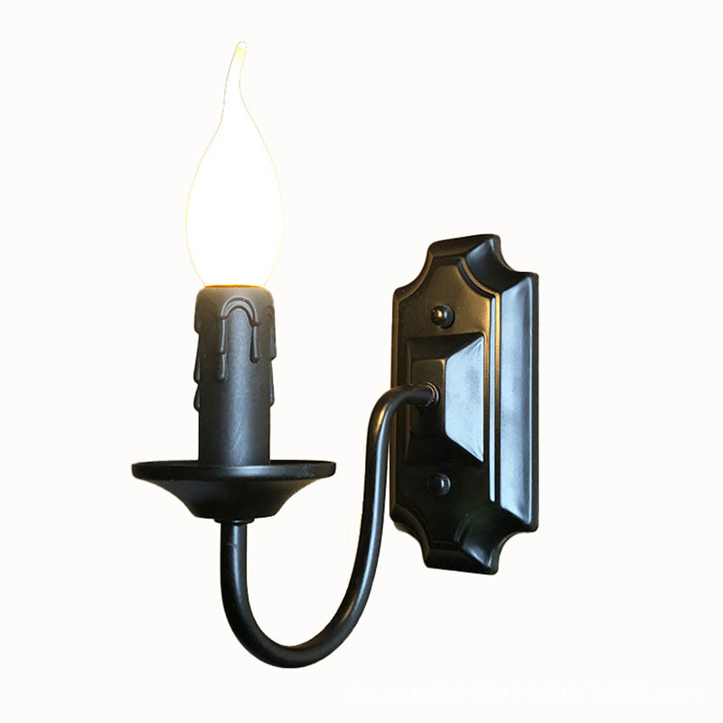 Iron Candlestick Holder Hallway Wall Lamp