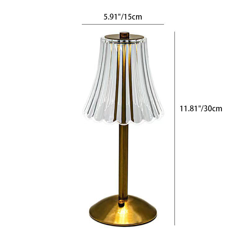 Flower Metal Acrylic Bedroom Table Lamp