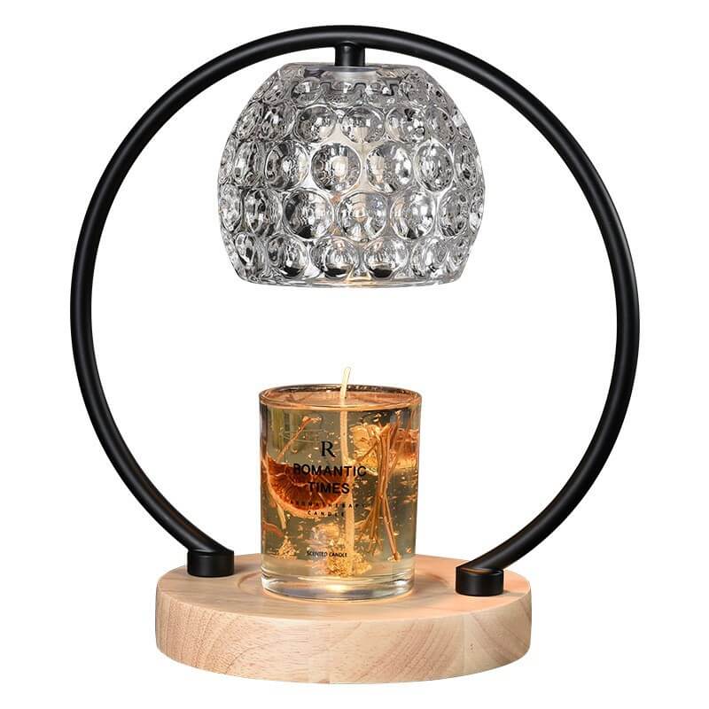 Aromatherapy Oak Glass Metal Table Lamp