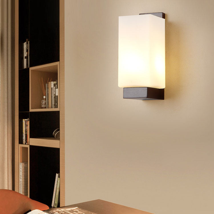 Antler Square Cylinder Wood Wall Lamp