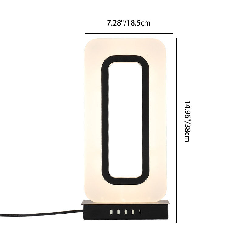 Rectangular Hardware Acrylic Bedroom Table Lamp