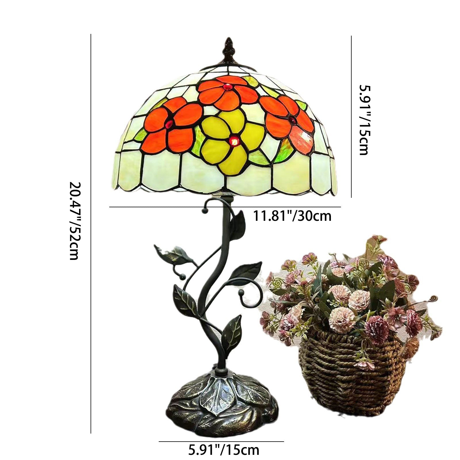 Resin Glass Dome Conic Table Lamp