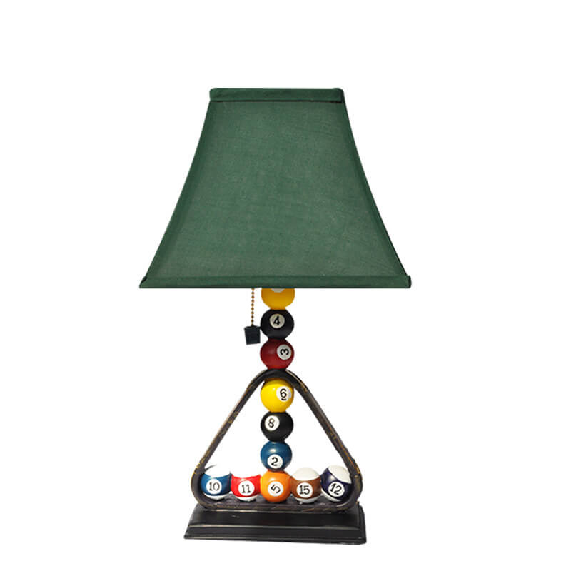 Billiard Stacked Linen Fabric Table Lamp
