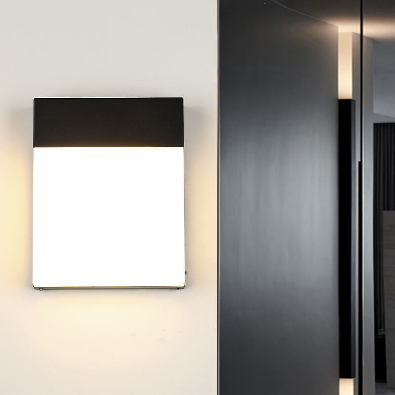 Square Frosted Aluminum Outdoor Light