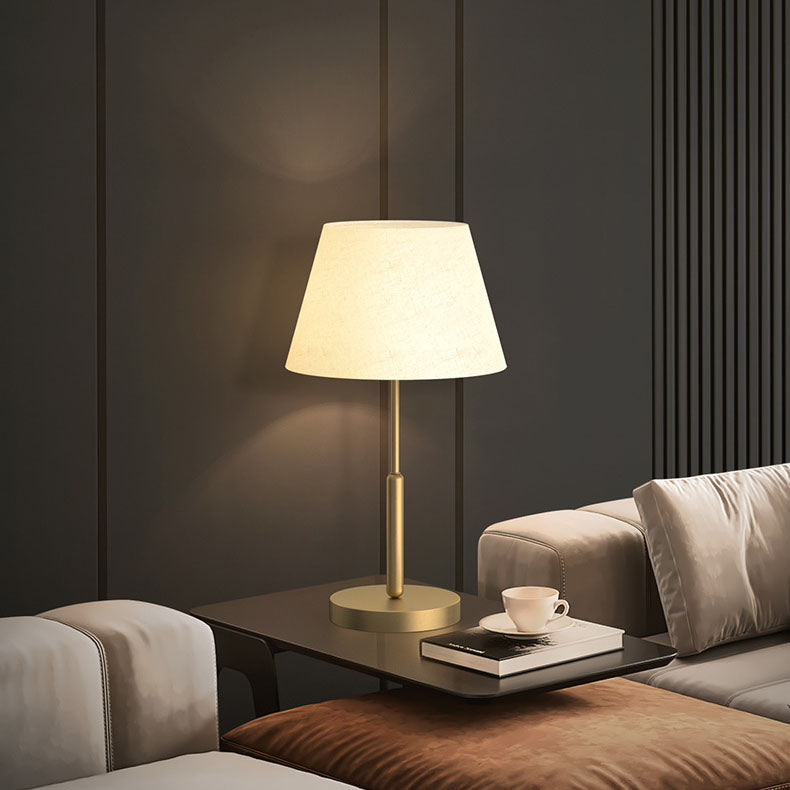 All Brass Fabric Table Lamp