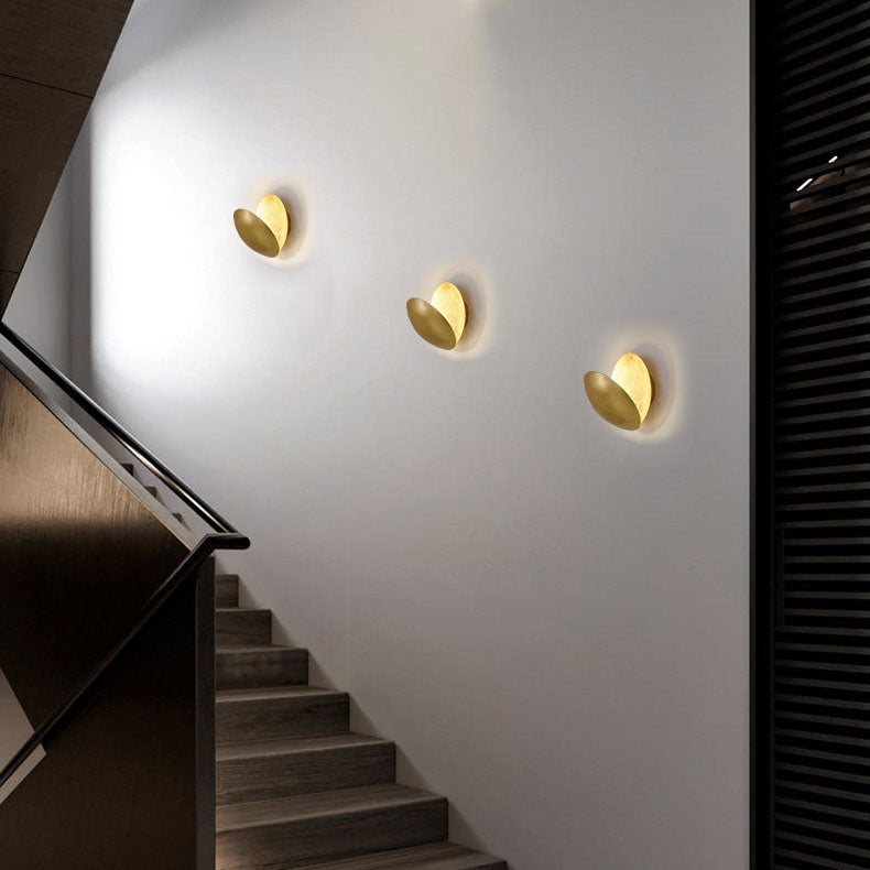 Alloy Round Bedroom Wall Lamp