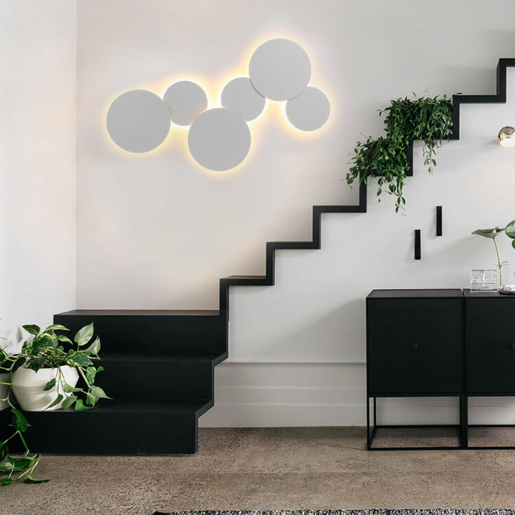 Round Eclipse Iron Living Wall Lamp
