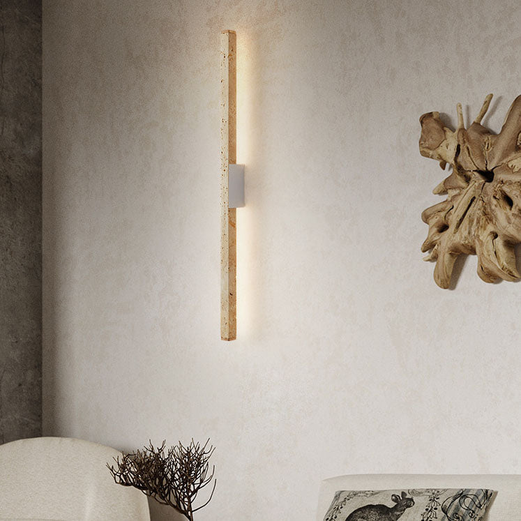 Yellow Travertine Long Strip Wall Lamp