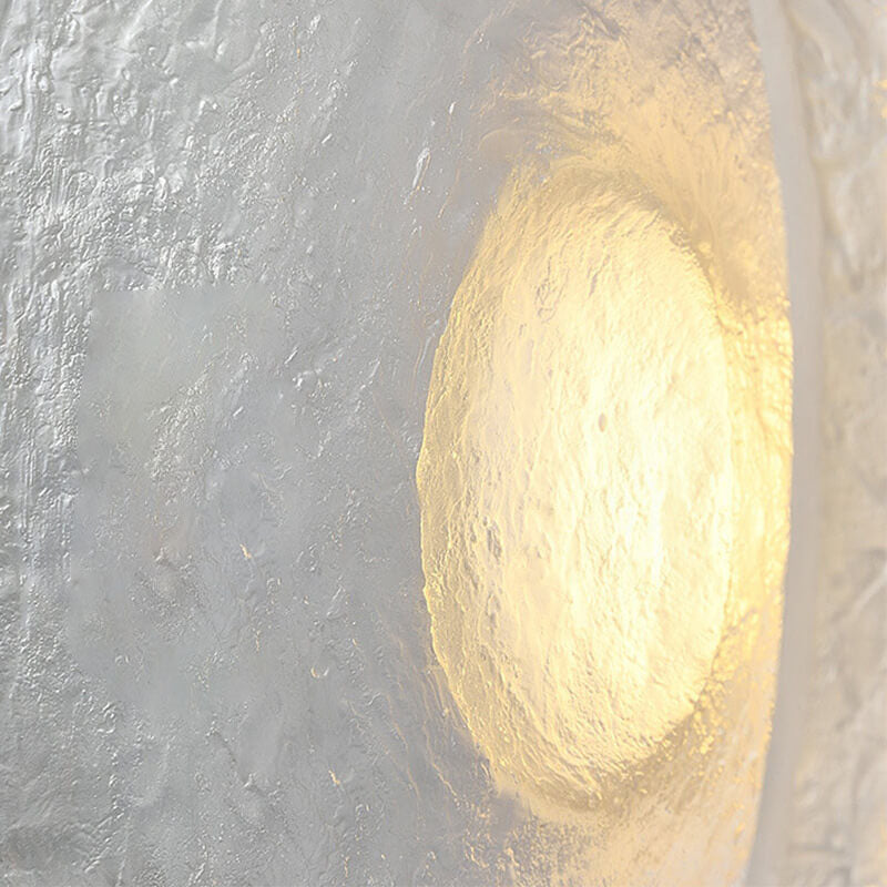 Resin Clear Round Disc Wall Lamp