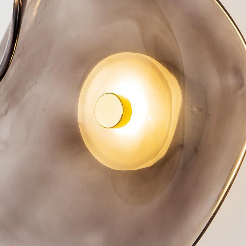 Iron Round Glass Living Wall Lamp