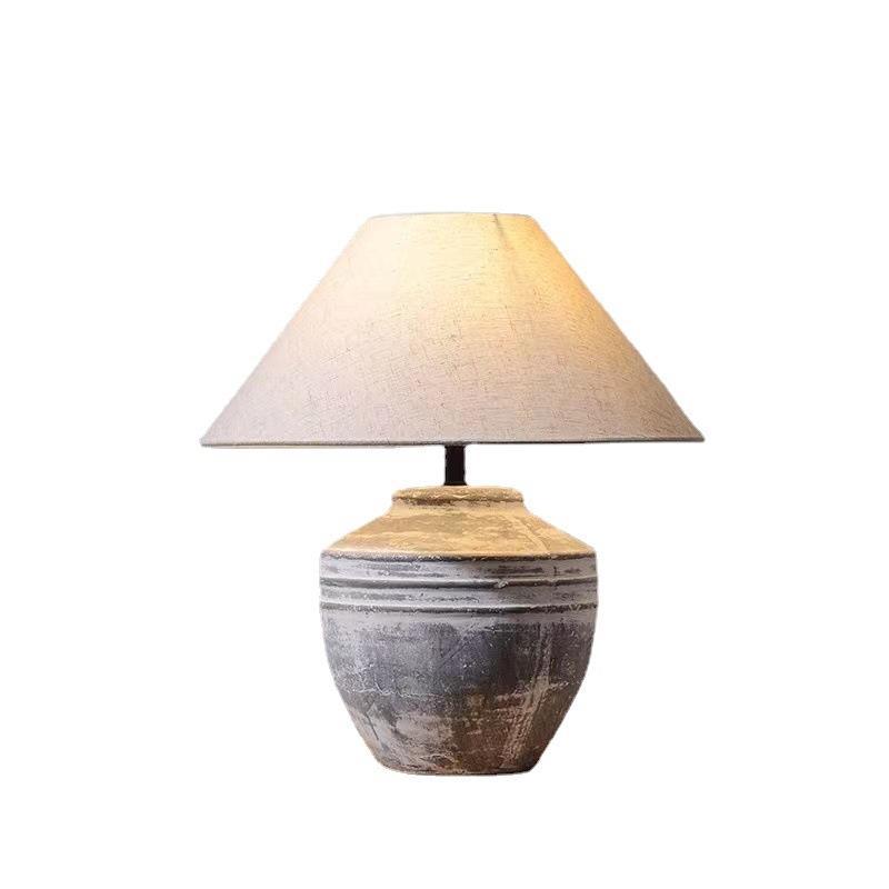 Handmade Ceramic Fabric Pot Table Lamp