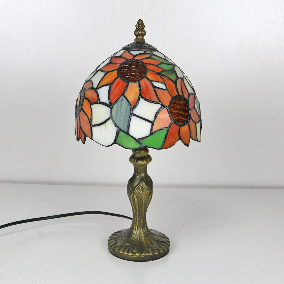 Animal Flower Decoration Stained Table Lamp