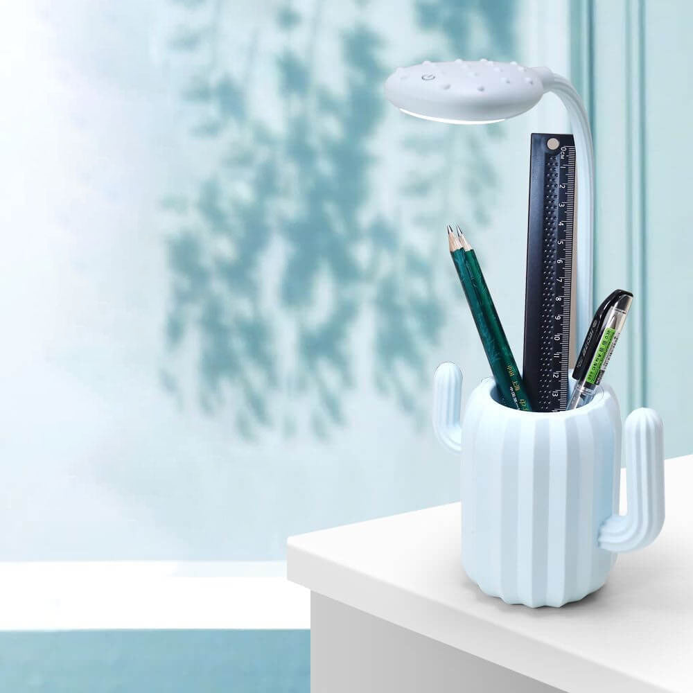 Children's Plastic Cactus Pencil Table Lamp