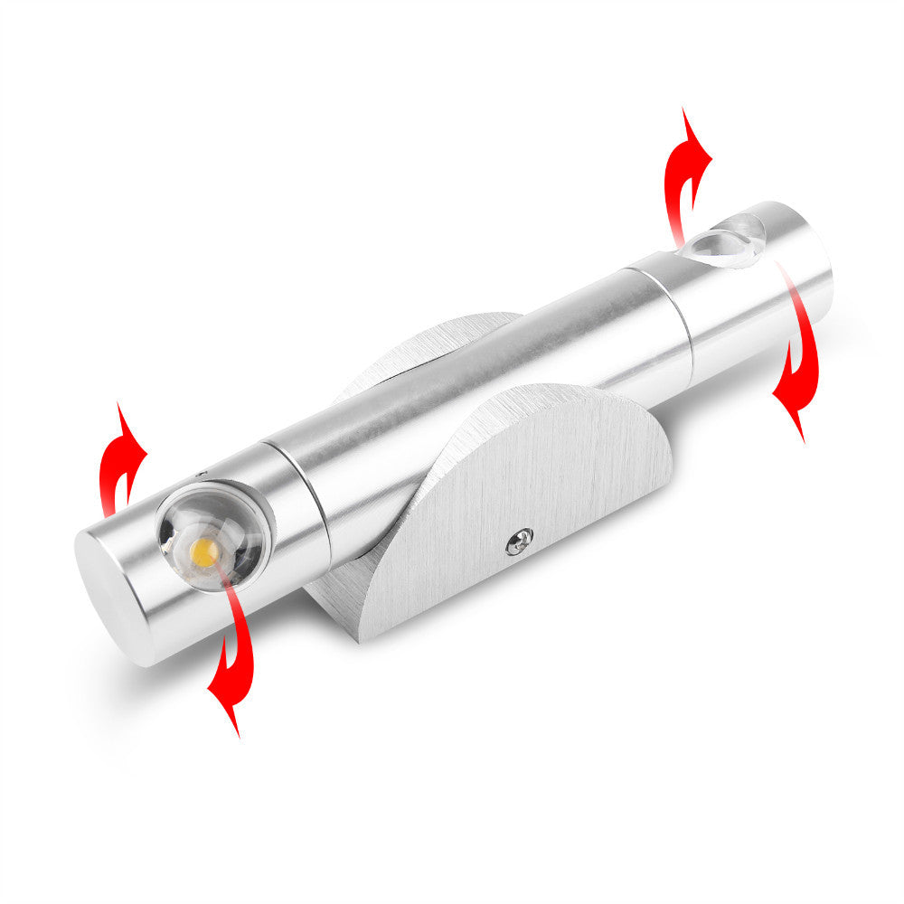 Cylinder Angle Aluminum Bedroom Wall Lamp