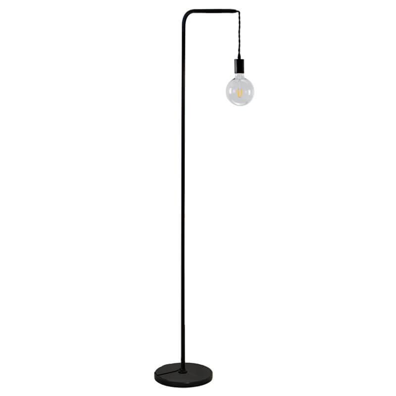 Black Iron Long Pole Floor Lamp