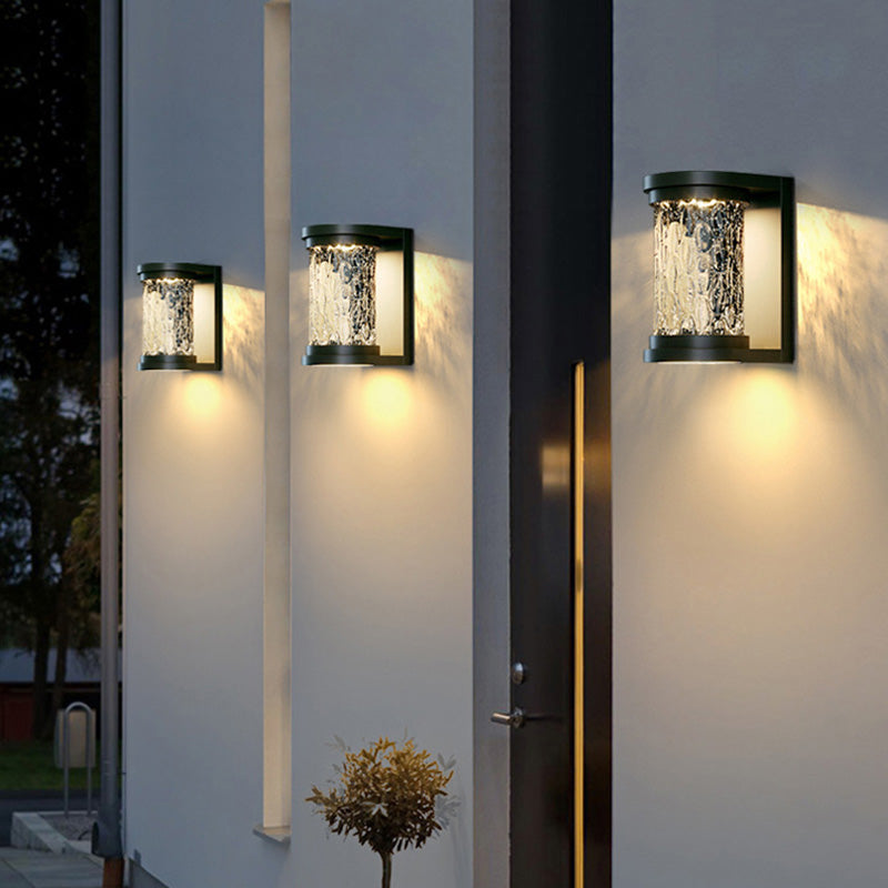 Stainless Steel Glass Cylinder Outdoor Light