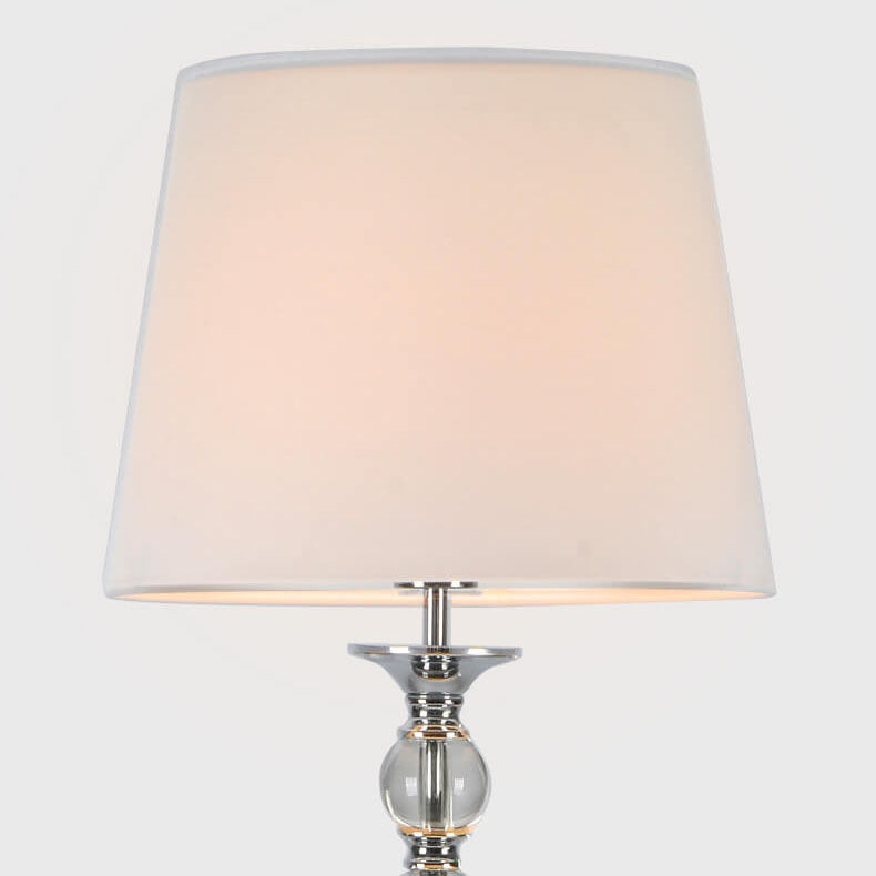Fabric Cone Glass Plated Floor Lamp