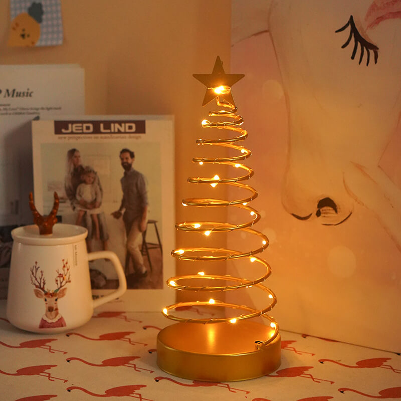 Spiral Star Christmas Decorative Table Lamp
