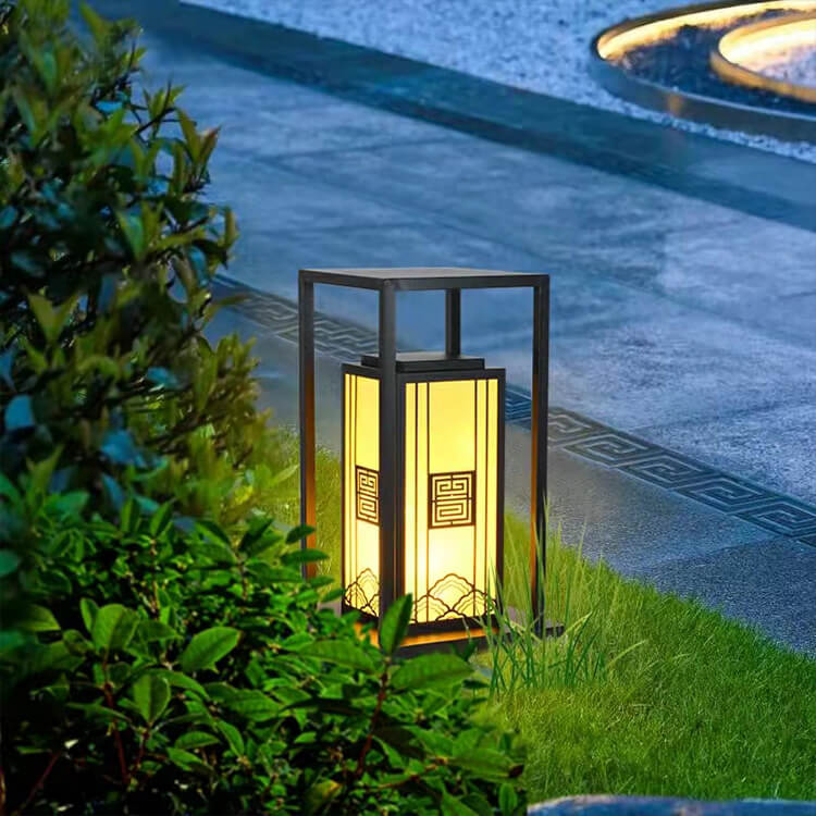 Imitation Marble Square Column Outdoor Light