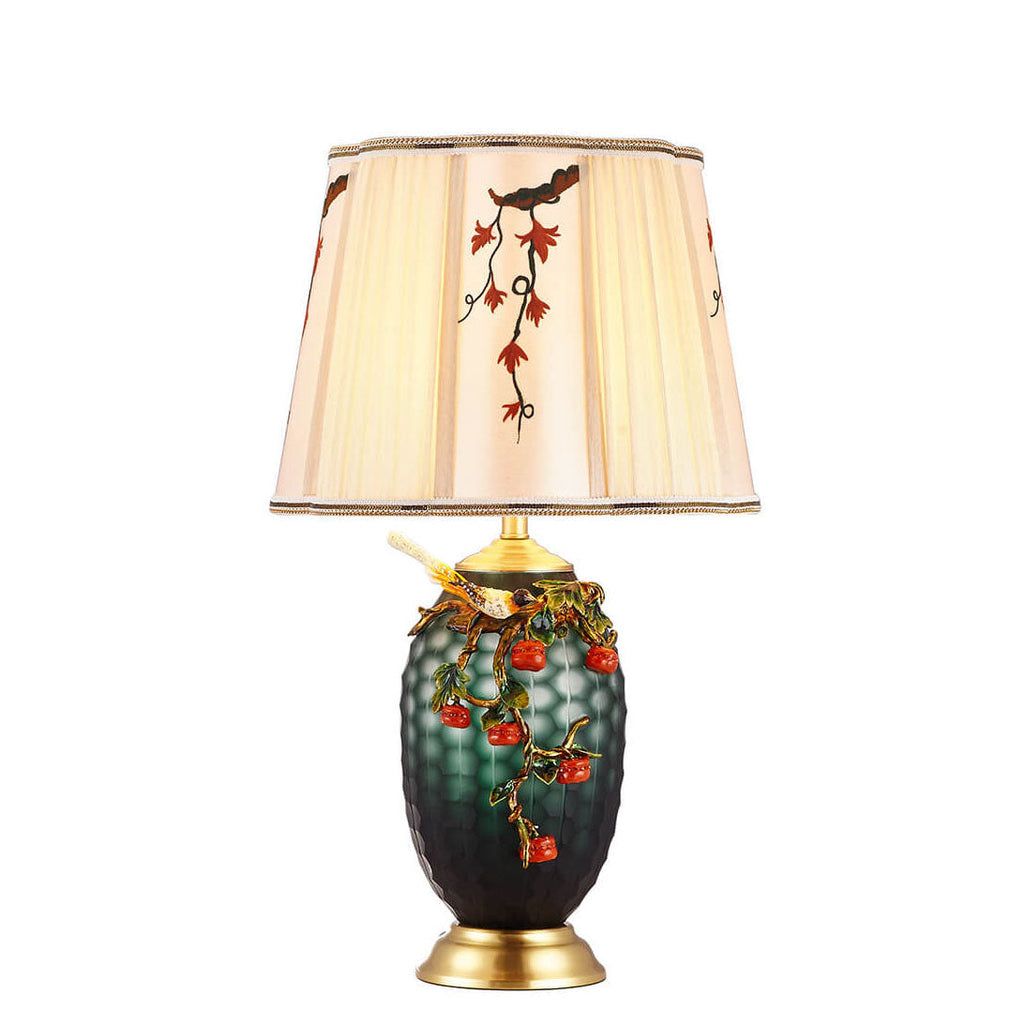 Copper Enamel Color Fabric Table Lamp