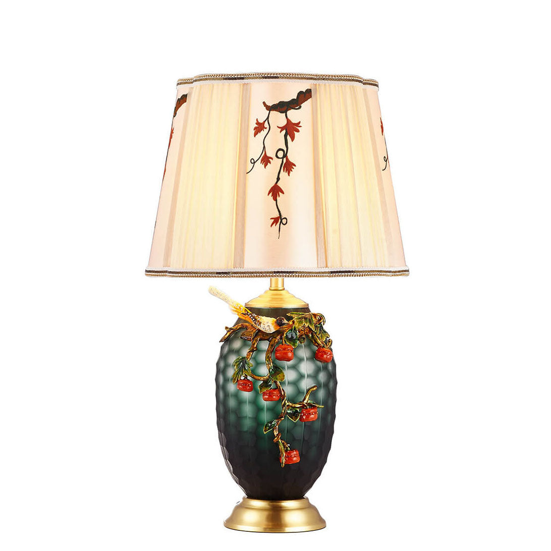 Copper Enamel Color Fabric Table Lamp