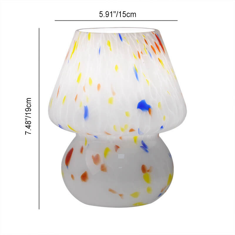 Watercolor Mushroom Glass Table Lamp
