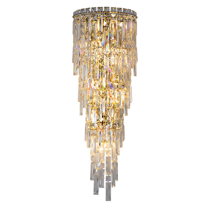 Crystal Tassel Half Living Wall Lamp