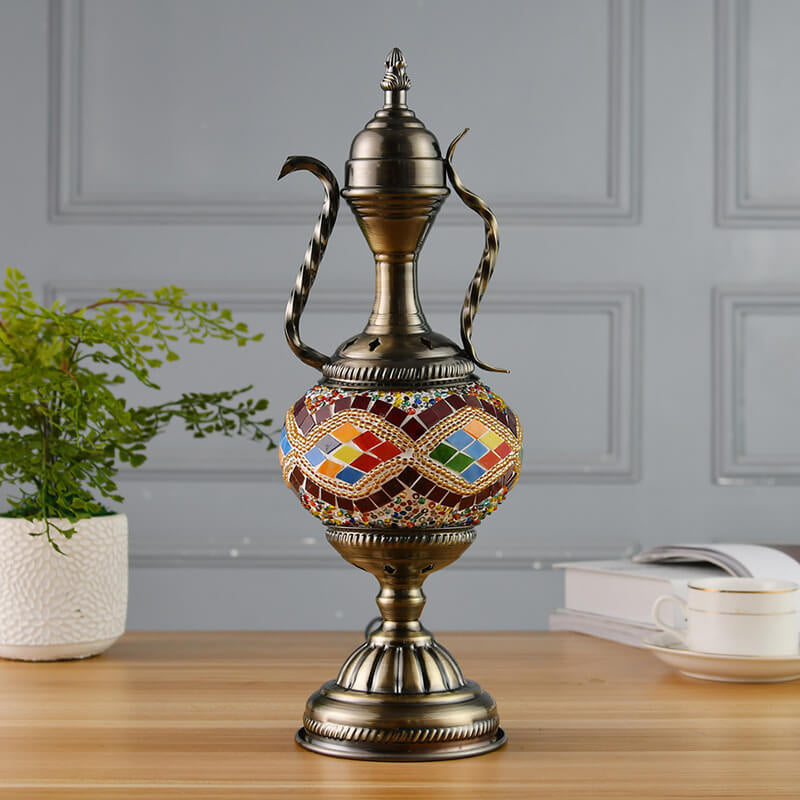 Turkish Handmade Glass Coffee Table Lamp