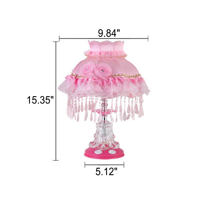 Style Wedding Fabric Glass Table Lamp