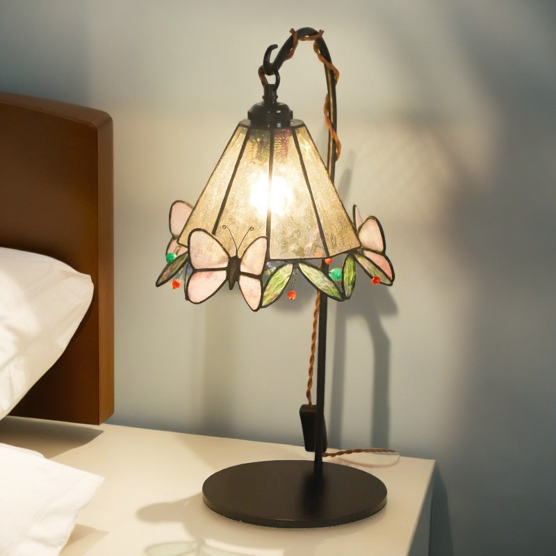 Butterfly Prismatic Metal Glass Table Lamp
