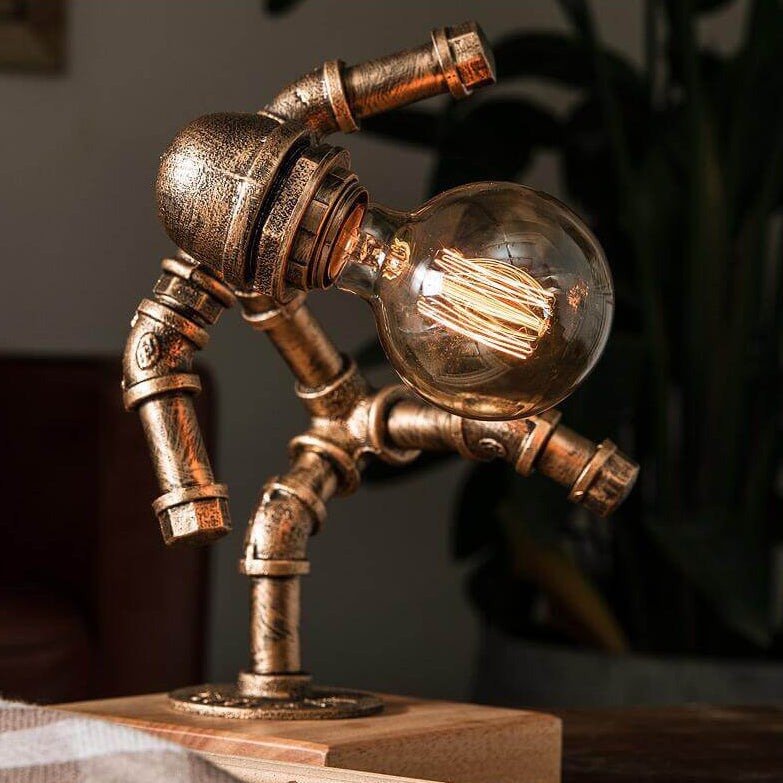 Robot Eye Protection Iron Table Lamp