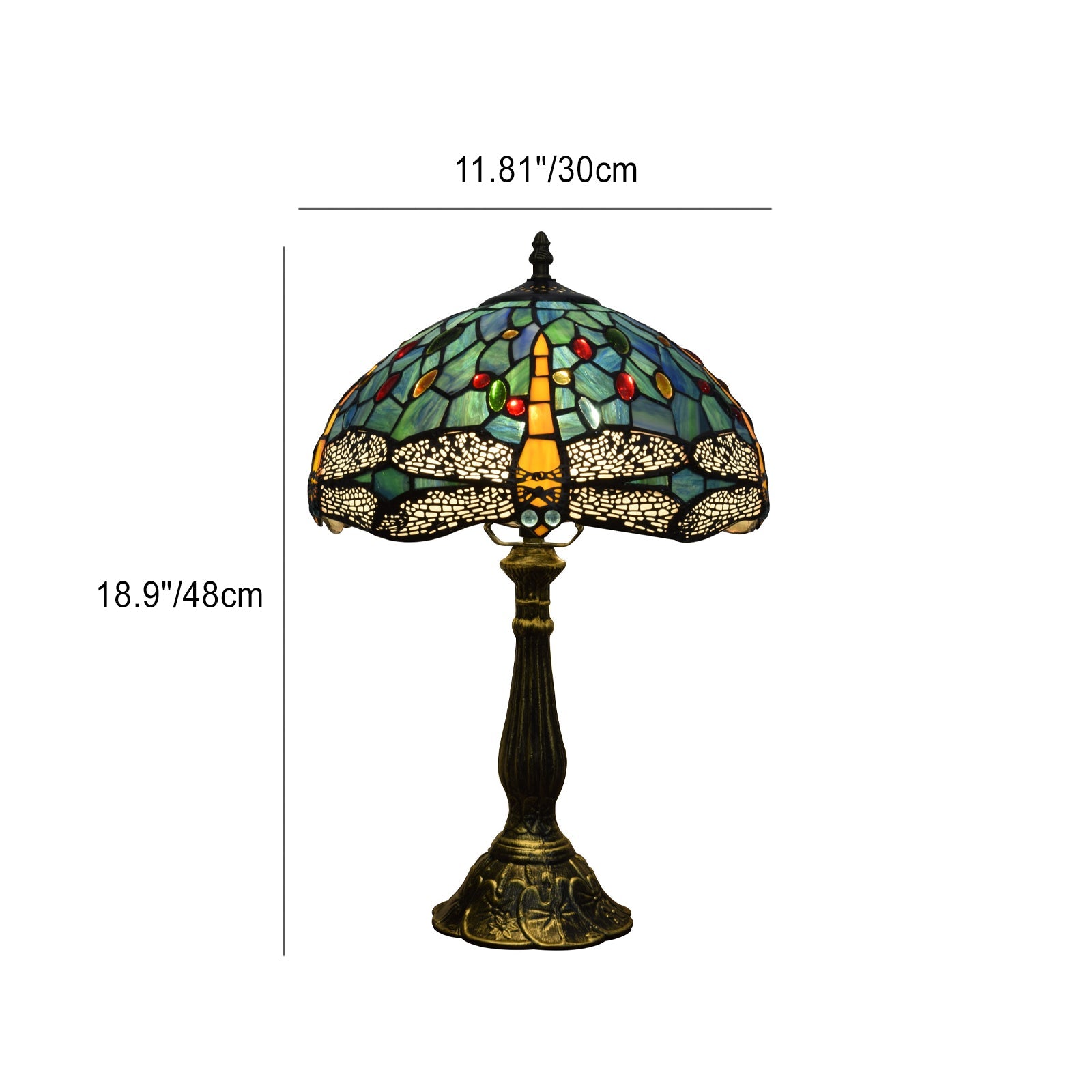 Aluminum Alloy Glass Dome Table Lamp