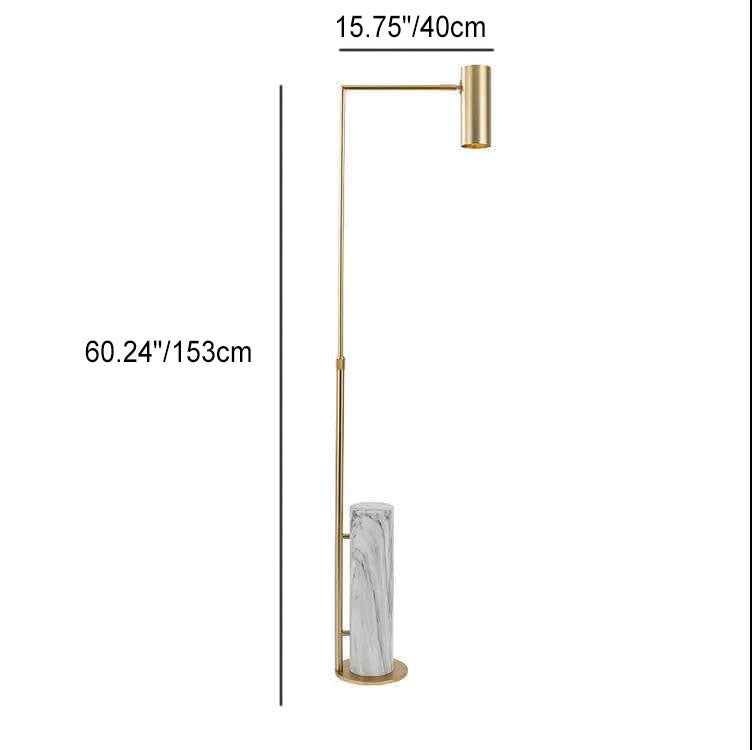 Foldable Iron Stone Floor Lamp