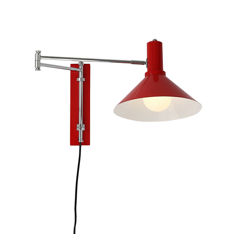 Cone Iron Swing Arm Wall Lamp