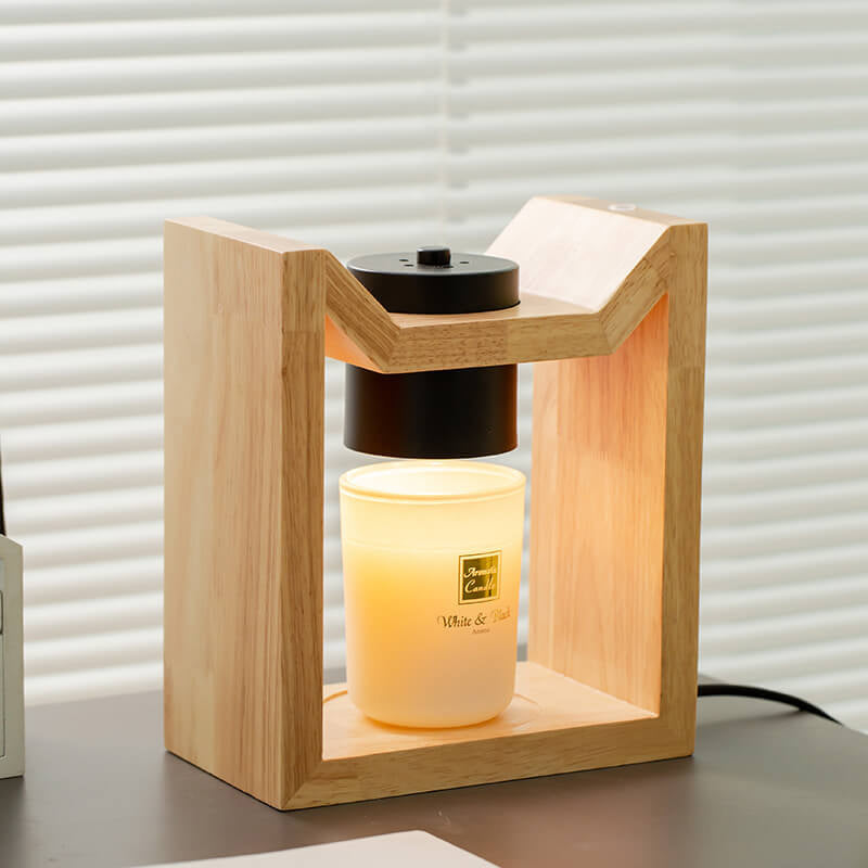 Solid Wood Head Melting Table Lamp