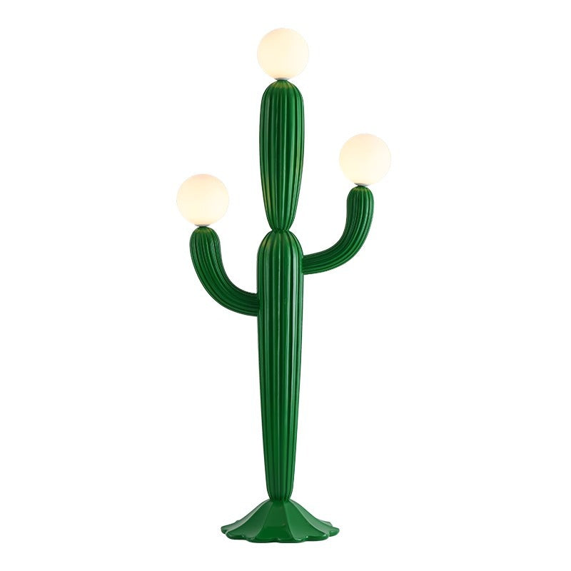 Contemporary Creative Cactus Resin 3-Light Floor Lamp