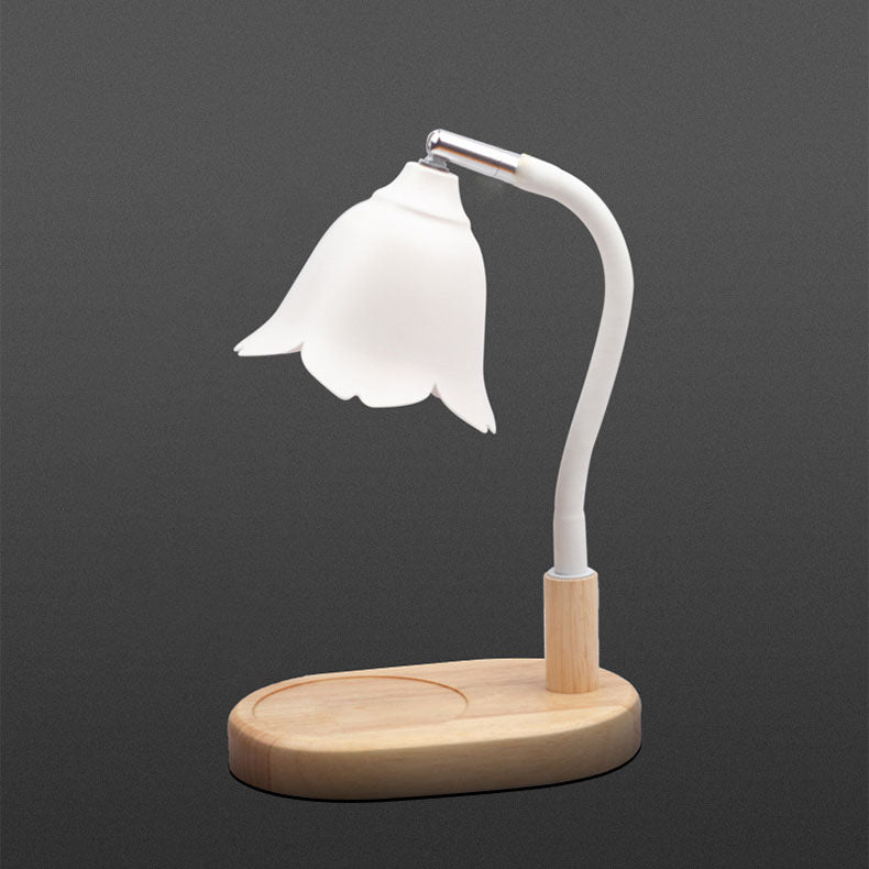 Floral Wood Iron Aroma Table Lamp